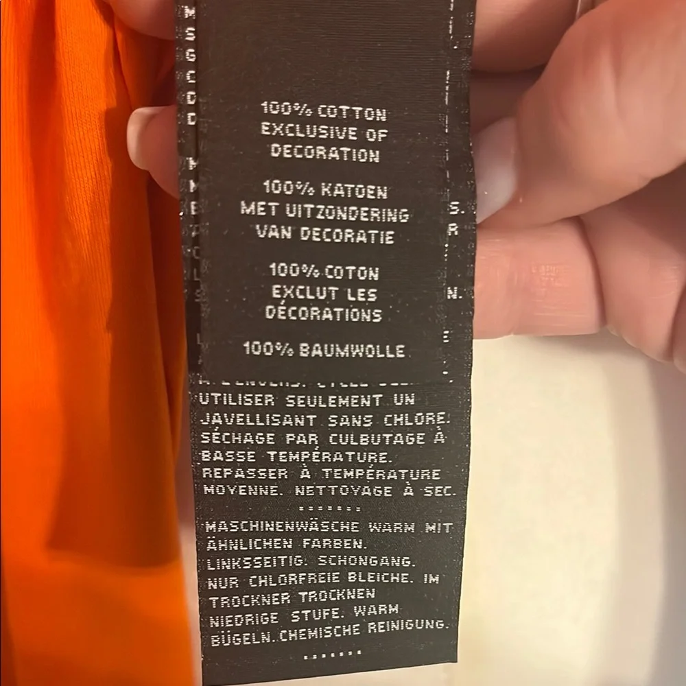 NWT Harley-Davidson Orange Longsleeve Henley Shirt with Button front Sz M - Picture 9 of 11